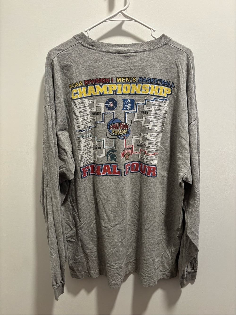 Gear For Sports Gray Long-Sleeve NCAA Championship Final Four Tee